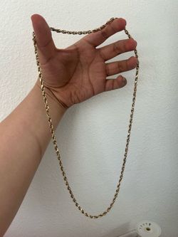 14k gold rope thick chain
