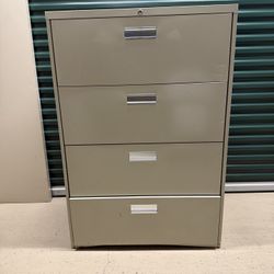 Metal File Cabinet 4 Drawer Vertical Office Storage Heavy Duty Locking