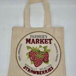 Brand New Beaded Canvas Tote Bag Farmer’s Market Shopping Grocery