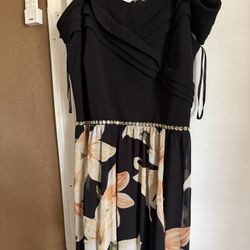 Black Flower Dress