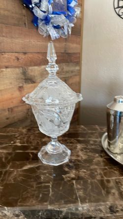 Crystal large candy dish