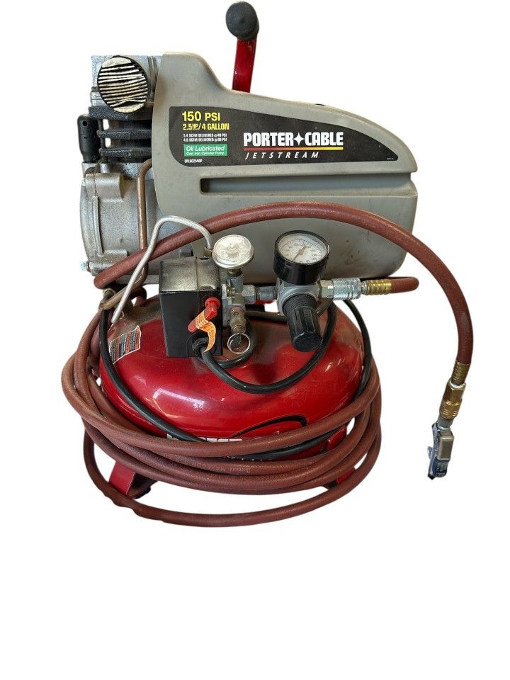 Porter Cable Jet Stream Air Compressor 2.5 Hp, 150 Psi, 4 Gallon