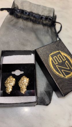 Real nugget earrings