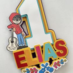 Coco Party Decor, Coco Birthday Topper, 3D Cake Toppers, Custom Cake Toppers