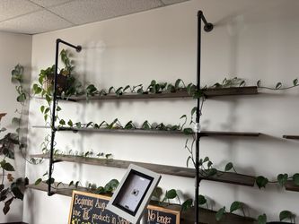Industrial Pipe Wall Shelving Unit - Store Fixture
