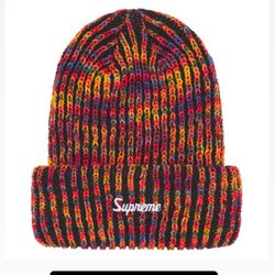 Supreme FW25’ week 11 Rainbow Loose Gauge Beanie Black 