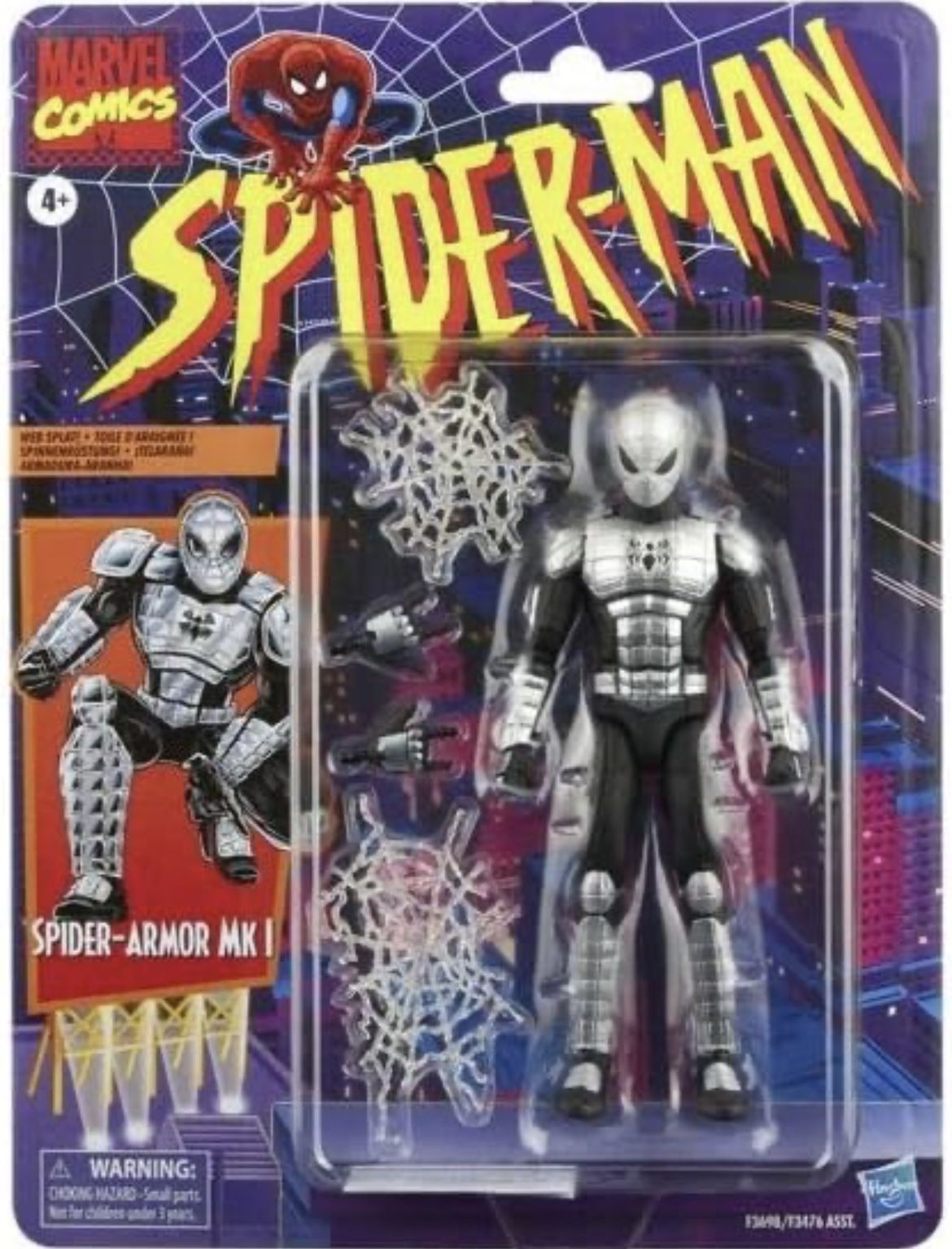 Marvel Legends Series Spider-Man 6-inch Spider-Armor Mk I Action Figure Toy, Includes 4 Accessories