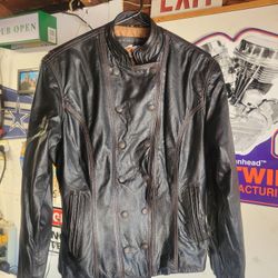 Vintage 1994 Harley-Davidson Women's "Regency" Double Breasted Leather Jacket | Style LE 264 | Size LW (Large)