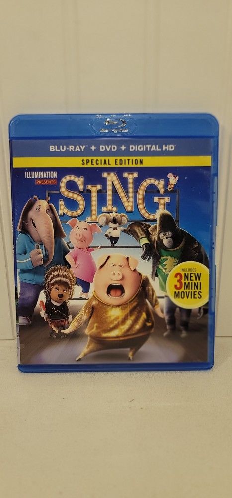 $5 BLU RAY MOVIE. SING. BLU RAY ONLY. NO DIGITAL. $5 OR TRADE FOR A MOVIE TITLE I DO NOT ALREADY OWN.