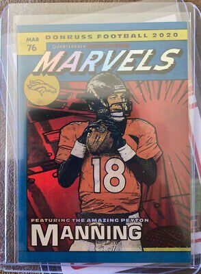 2020 donruss peyton manning marvels mint condition sleeved