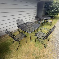 Vintage Wrought Iron Patio Set