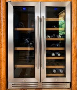 ✨ Like New 24" Dual Zone French Door Beverage & Wine Cooler ✨