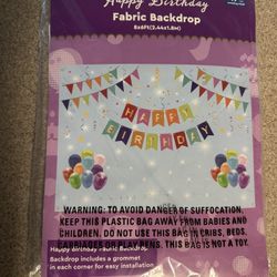 Happy Birthday Fabric Banner 