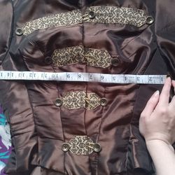 2 Pc Brown Taffeta Late Victorian Costume