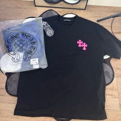 Chrome hearts black pink cross