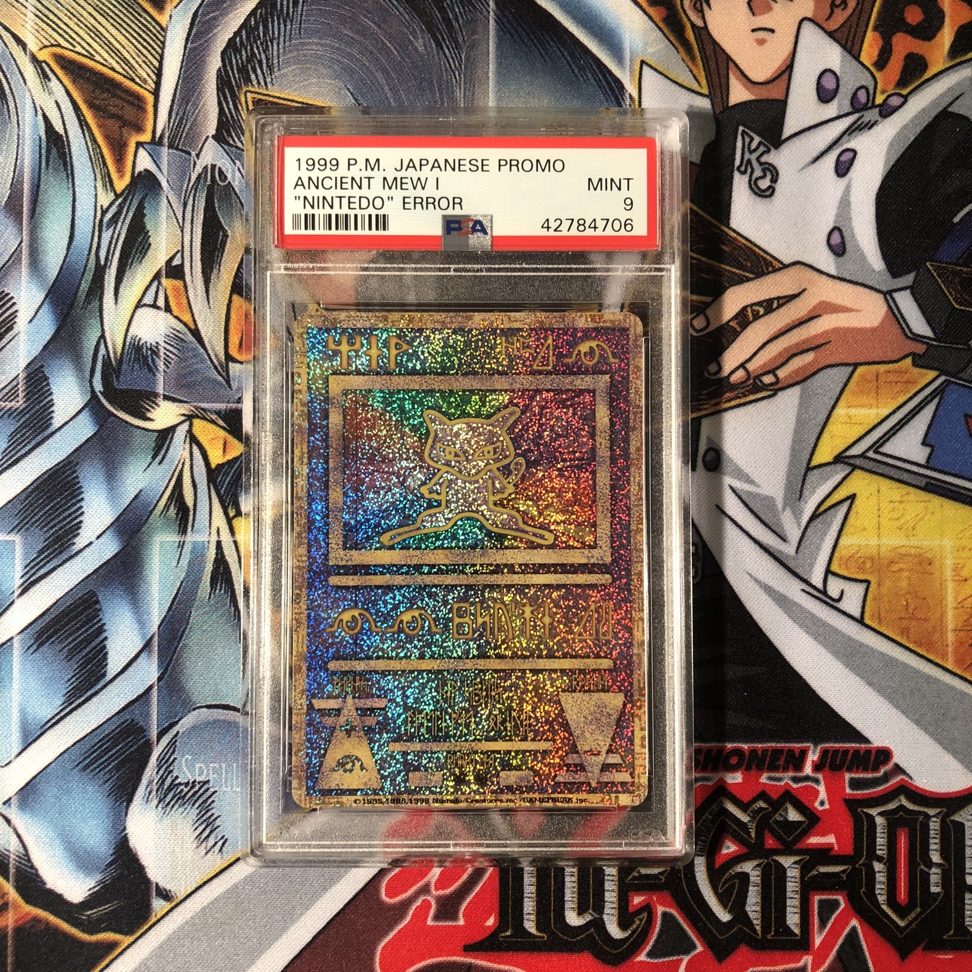 Pokemon PSA 9 Ancient Mew “Nintedo” Error 1999