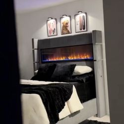 FIREPLACE BEDS - Extra Tall Headboard 🩶🩶  Fast Delivery 🚚 