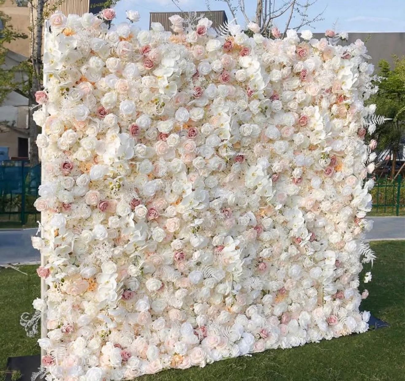 Flower Wall (Ivory Pink) - Daily | 8x8ft (Delivery + Setup)
