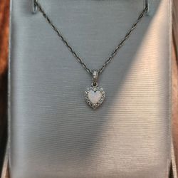 Fire Opal & Diamond Necklace And Earrings Set 