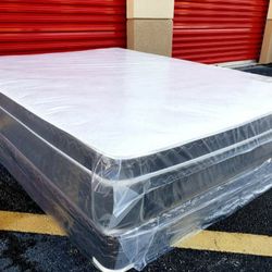 NEW QUEEN PILLOW TOP MATTRESS AND BOX SPRING 