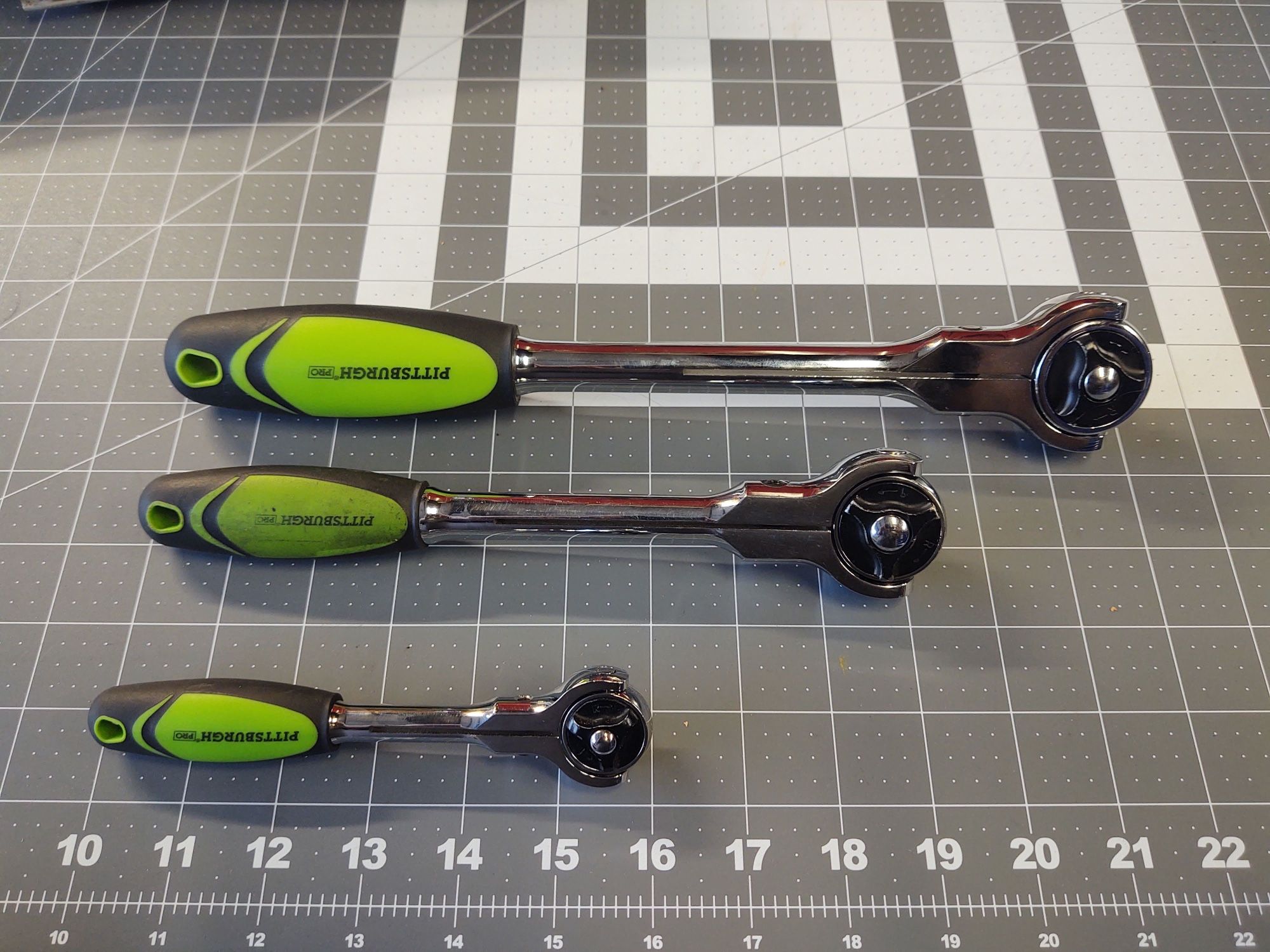 Pittsburgh Pro Swivel Head Ratchet Set 1/2, 3/8, and 1/4