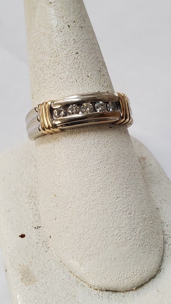 Diamond Band Ring 14karat Solid Gold