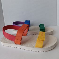 Size 13 Coach Men's Sport Sandal In Jacquard Rainbow