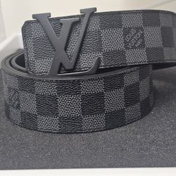 Louis Vuttion Graphite Belt