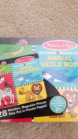Animal Wooden Puzzle Book-New