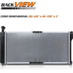 M-AUTO Aluminum OE Style Radiator Compatible with 1 94 95 Lumina Regal Cutlass Supreme 3.1L 3.4L 3.8L Engines Automatic Transmission 1-5/16" I