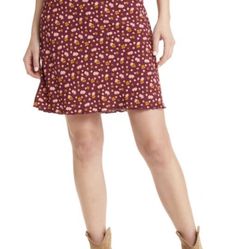 New women’s Free People IRL Floral Mini Slip Skirt