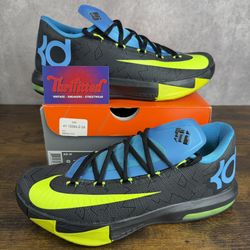 Nike KD 6 Away 2 Size 8.5 599424-010 Black Men’s Basketball Sneakers OG Rare Gym
