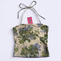 floral halter double-lined top - Edikted