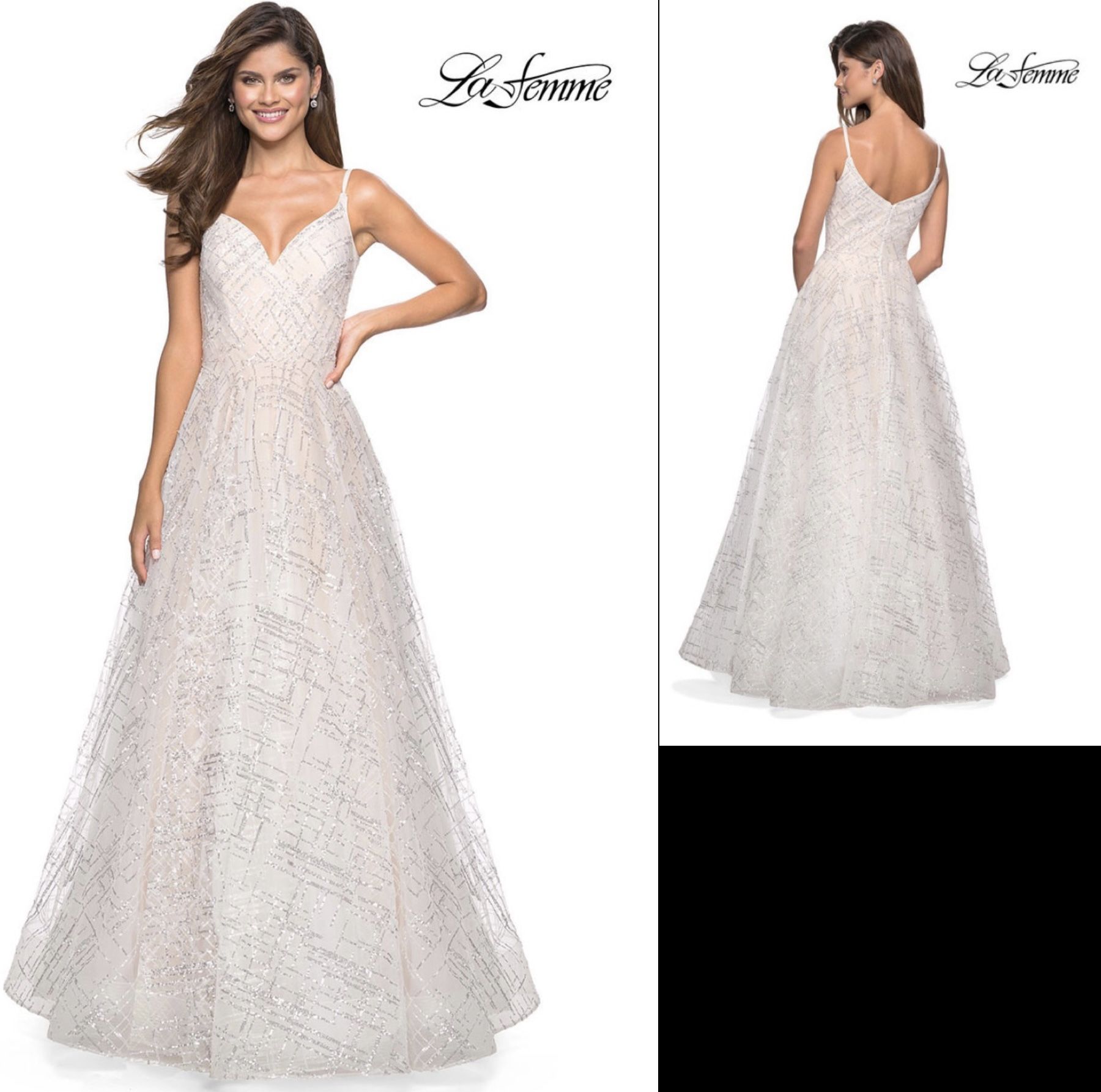 New With Tags Size 2 Silver La Femme Ball Gown $99