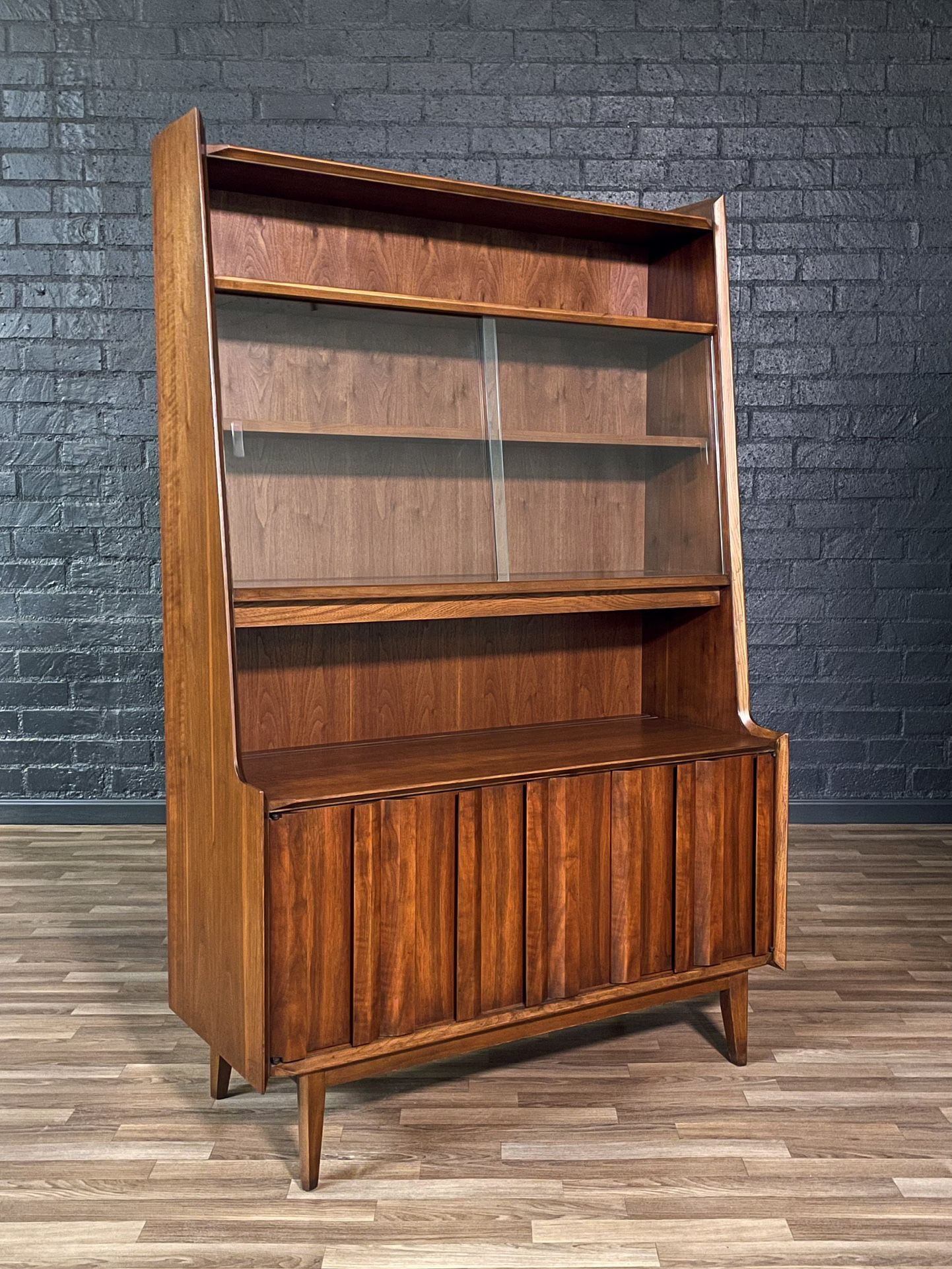 Mid-Century Modern "1st Edition" Walnut Bookcase Hutch by Lane, c.1950's - Delivery Available