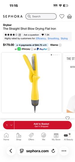 Drybar the straight shot blow drying flat iron