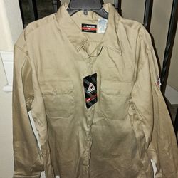 BULWARK FRC TAN BUTTON UP SHIRTS 