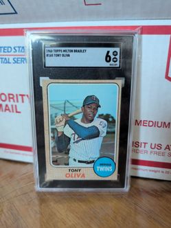 RARE 1968 Topps Milton Bradley Tony Oliva #165 SGC 6