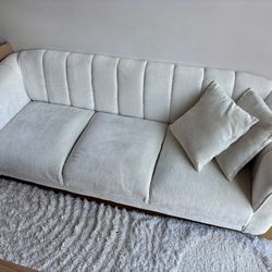 Arrianne 77.2"W Chenille 3-Seater Sofa