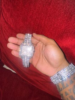 Iced out Cartier watch no box
