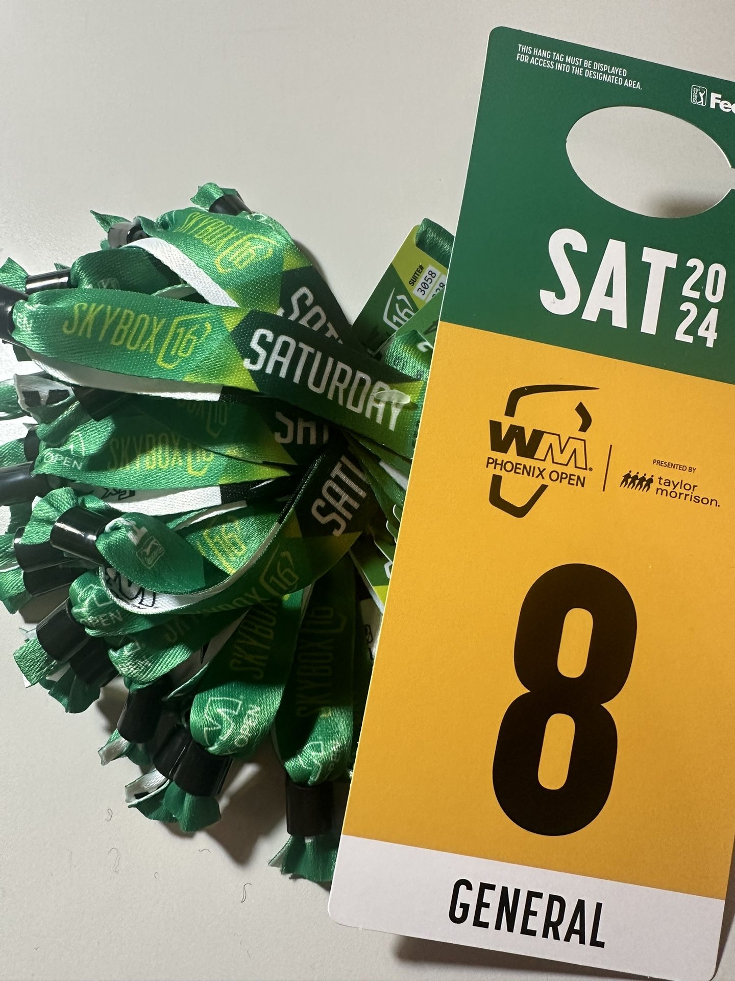 Saturday 16th Hole Wristbands - WM Phoenix Open