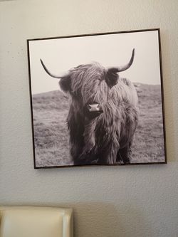 Rustic horse and cow prints with beaiful frame