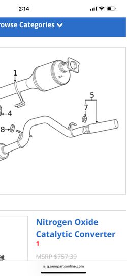 Stock 2022 GMC sierra 2500HD Exhaust Pipe 6.6L diesel