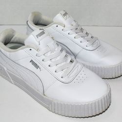Puma Womens Carina 370325-02 White Casual Shoes Sneakers Size 8 - USED NO BOX