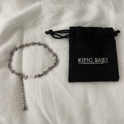 King Baby Sterling Silver Anklet