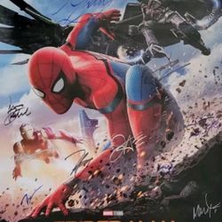 Spider Man Movie Poster Signed By Cast 