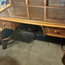 Rattan desk