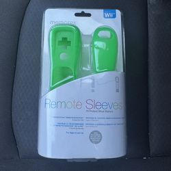Wii Memorex Remote Nunchuk Sleeves Lime Green Games Protection Grip Silicone New