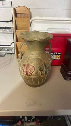 Ceramic Pottery Vase with Butterfly Design