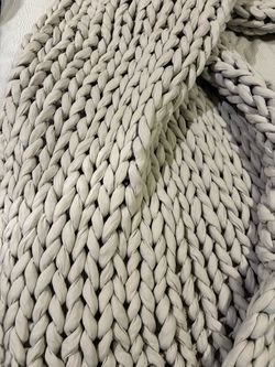 Bearaby Cotton Napper Weighted Blanket – 15lb, Moonstone Gray, Barely Used